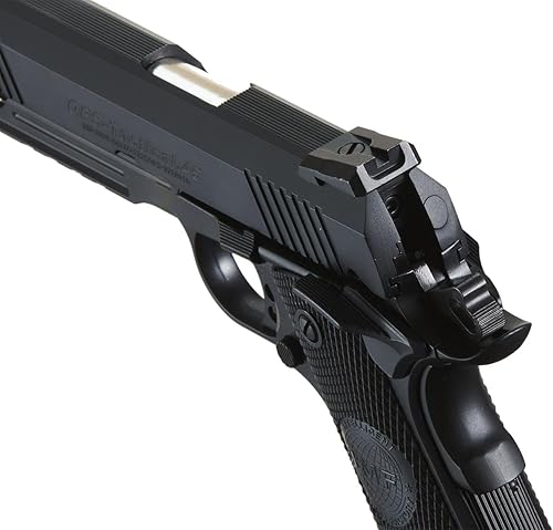 Miniatura 8 de Golden Ball x Eagle 3324 Hi-Capa Pistola de aire comprimido de metal con diapositiva ventilada, 300 FPS, color negro