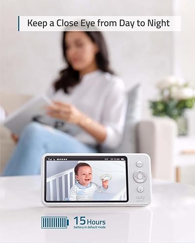 Miniatura 2 de eufy Security Baby SpaceView - Monitor de bebé con video adicional, visión nocturna, pantalla de 5 pulgadas