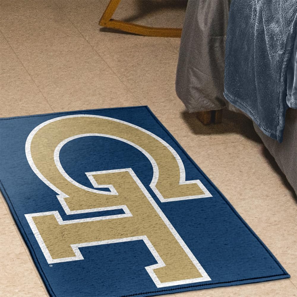 Campus Lab Georgia Tech Anti-Slip Indoor Doormat, 20” x 31.5” Primary Mark, Floor Mat for Inside Entry Way/Back Door Garage Mudroom Home and Office, Low Profile