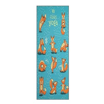 Qunan Yoga Mat Printed Qucik Dry Non-Slip Foldable Yoga Towel Fitn Blanket