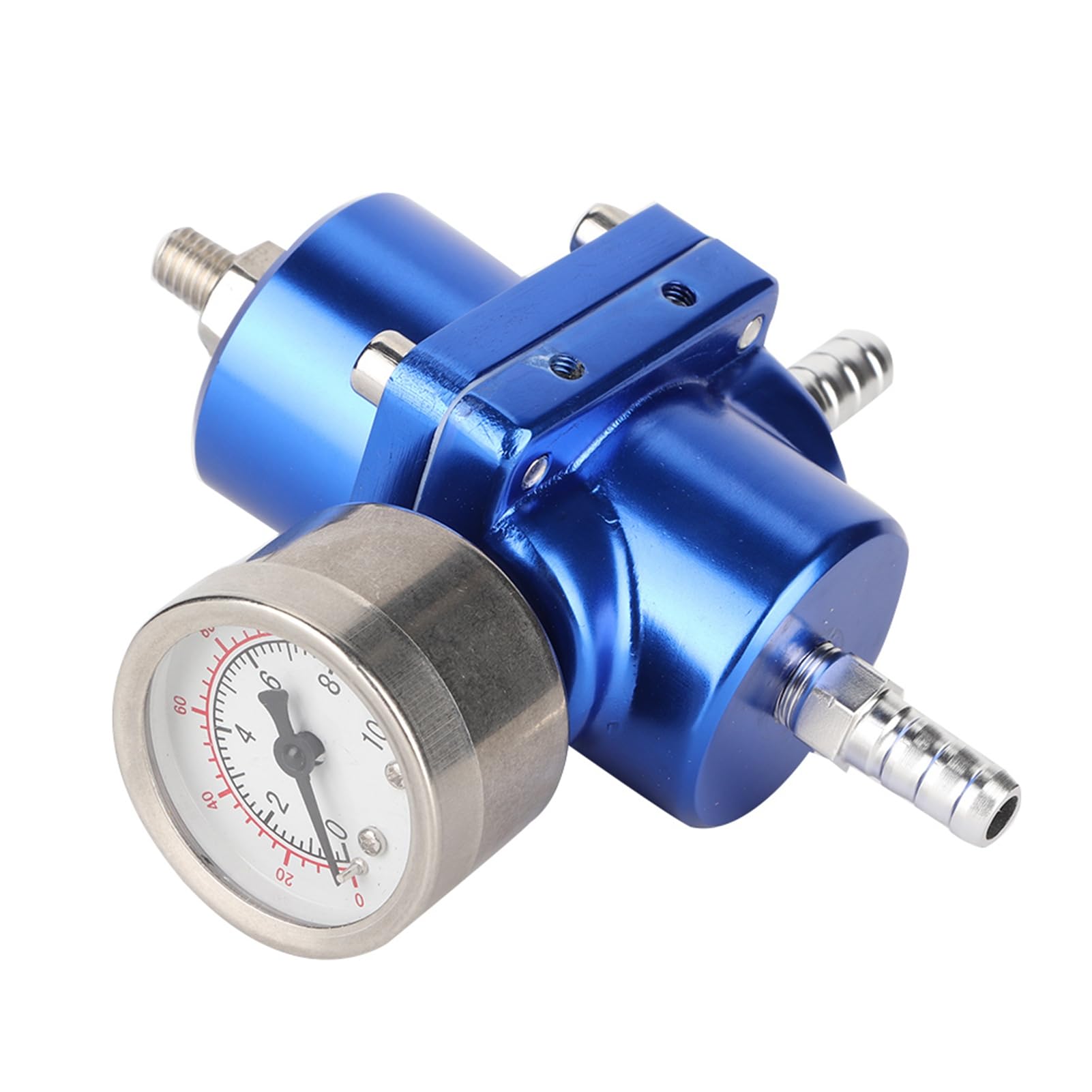 0-140 PSI Regolatore di pressione del carburante, kit flessibile universale per manometro regolatore di pressione carburante (Blu)