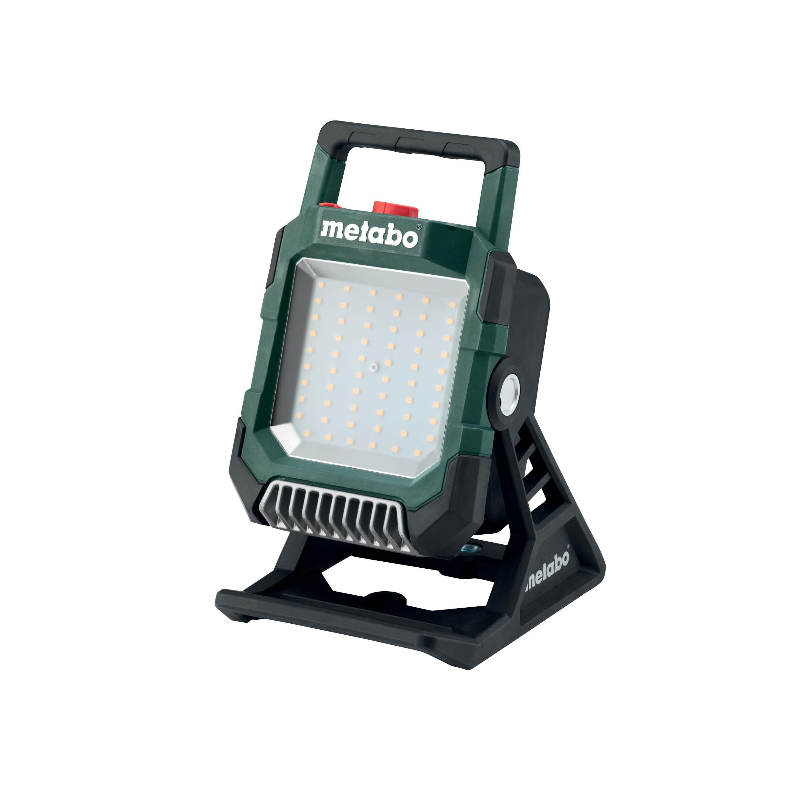 metabo Akku-Baustrahler BSA 18 LED 4000, 18 V Baustellenlampe, 4000 lm | IP54 Arbeitsleuchte mit Magnetfuss, USB-Port & 270 Grad Drehkopf, dimmbar, ohne Akku & Ladegeraet, CAS System kompatibel