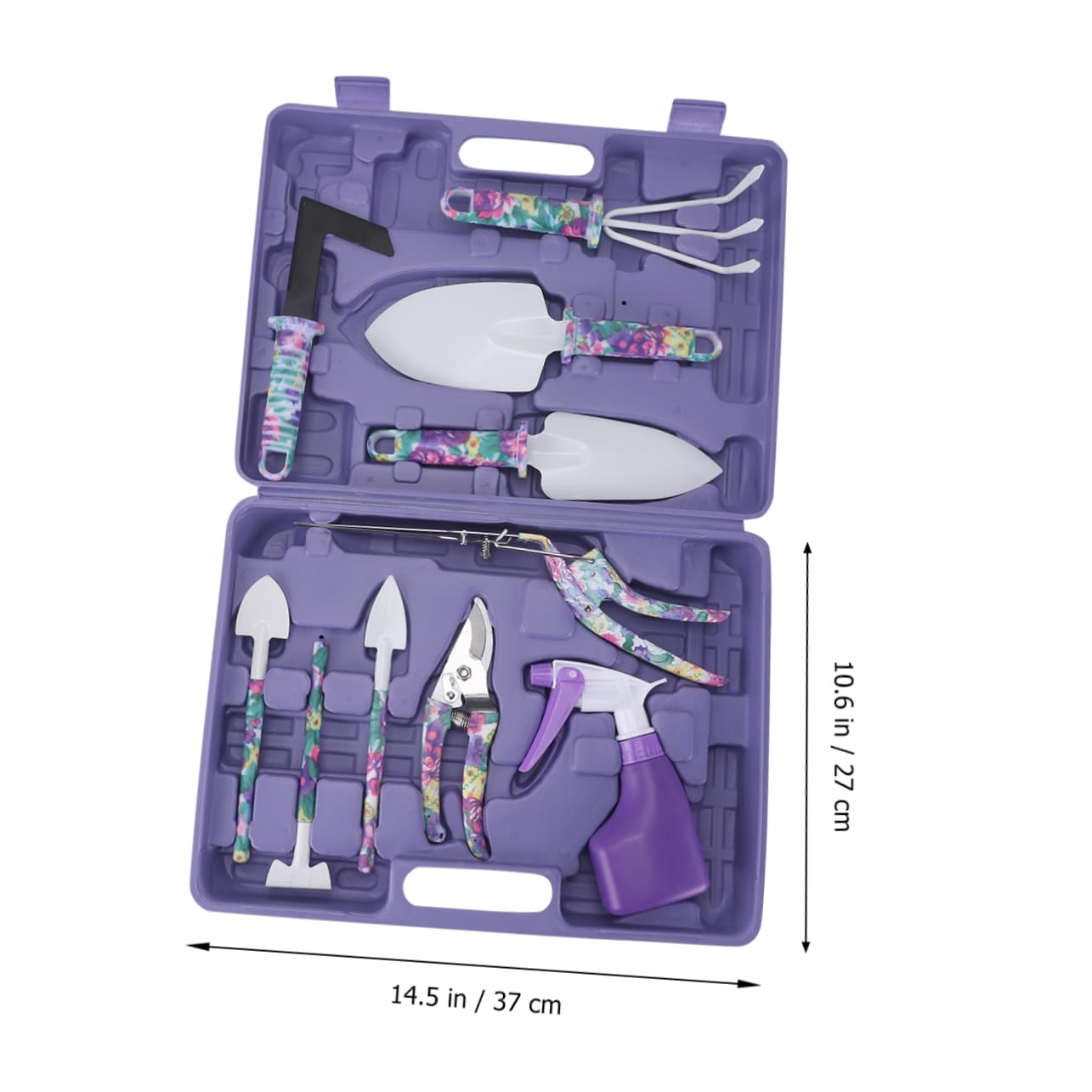 TOYANDONA 10 Pièces Outils De Jardinage avec Râteau Cisaille Pelle Kit De Jardinage Robuste Outil à Main Ensemble De Travaux