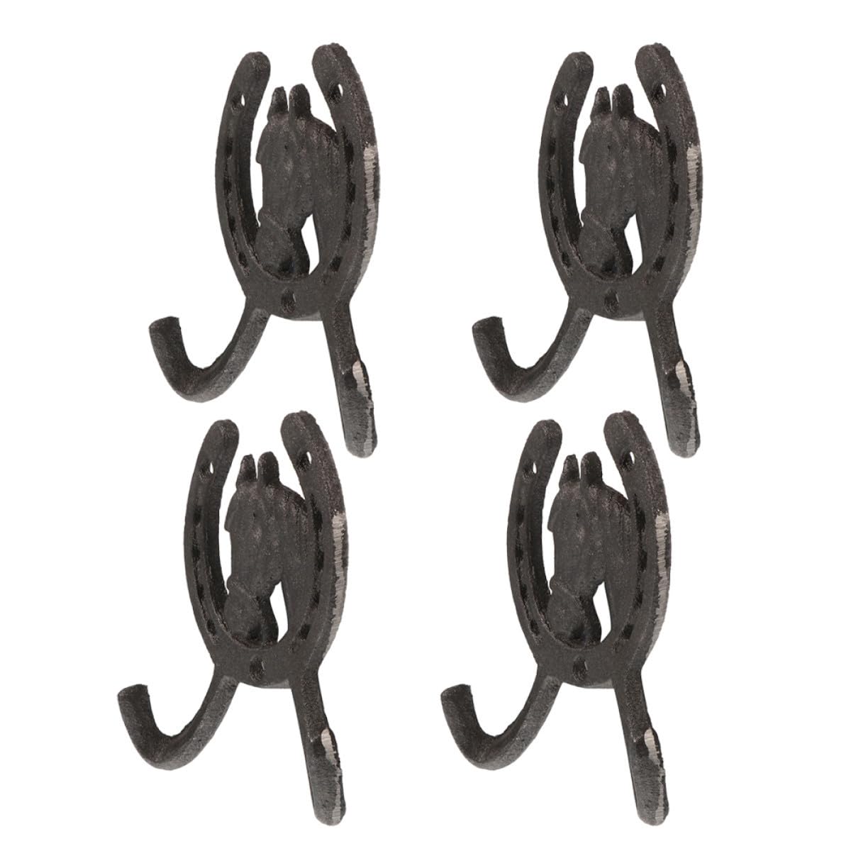 Operitacx Ganchos de Pared Decorativos 4 Piezas Retro de Hierro Forjado