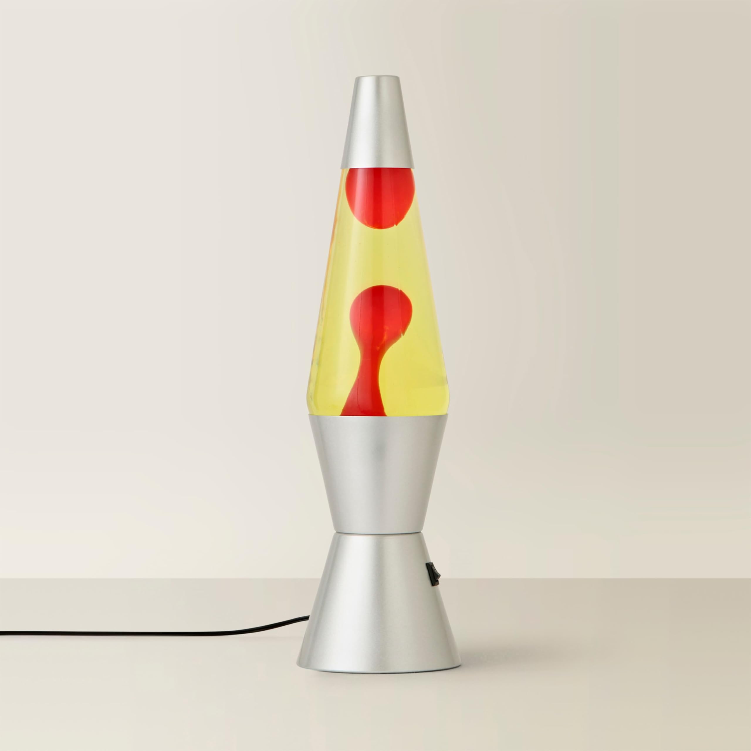 Valuelights Yellow | Retro Led Lava Lamp Liquid & Red Wax Motion Lamp Relaxing Soothing Bedside Mood Light | Novelty & Home Improvements Essential