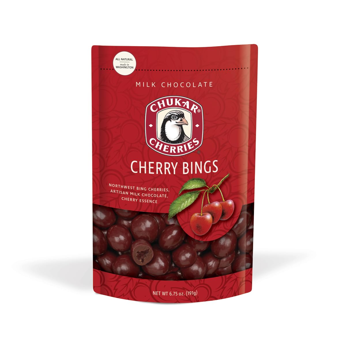 Chukar Cherries Milk Chocolate Cherry Bings (Pack of 1)