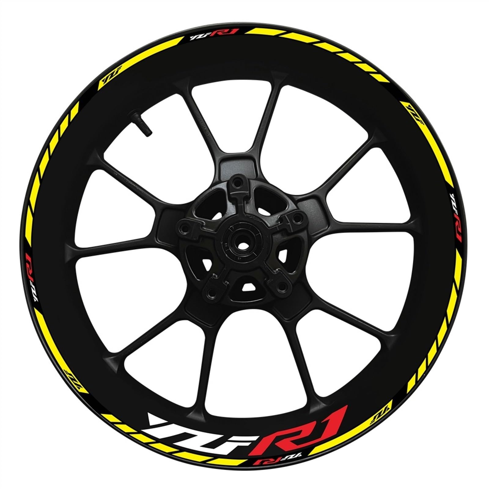 Motorcycle Wheel Hub YZF R1 Decal Decoration Set Rim Modification Reflective Sticker for Yamaha YZFR1 2022 Decorative(Color16)