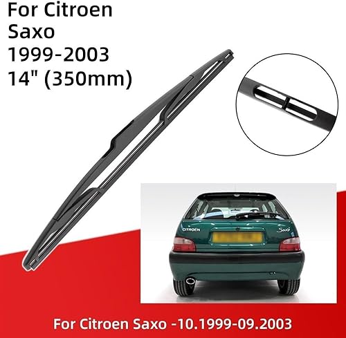 Miniatura 3 de Compatible con Citroen Saxo 1999-2003 Escobillas limpiaparabrisas delanteras y traseras, accesorios de cortador, gancho J 1999 2000 2001 2002 2003