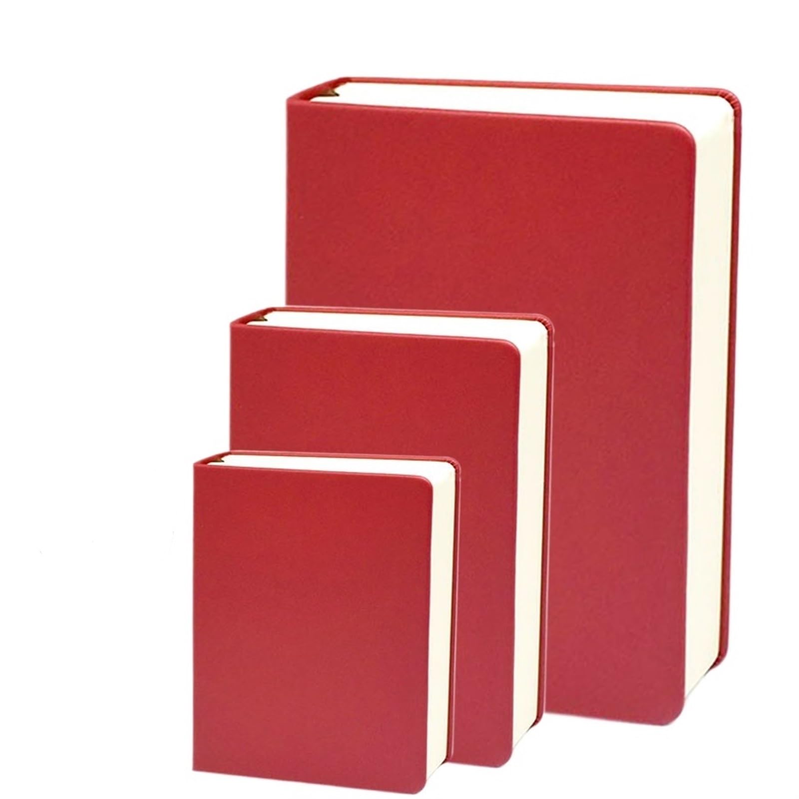 Notizbuch Softcover Super Dicke Notizbücher, Agenda-Planer, 660 Seiten, Leere Innenseite, PU-Leder, weicher Einband, Skizzenbuch, Tagebuch, Notizbuch, Schreibwaren(Red,A5)