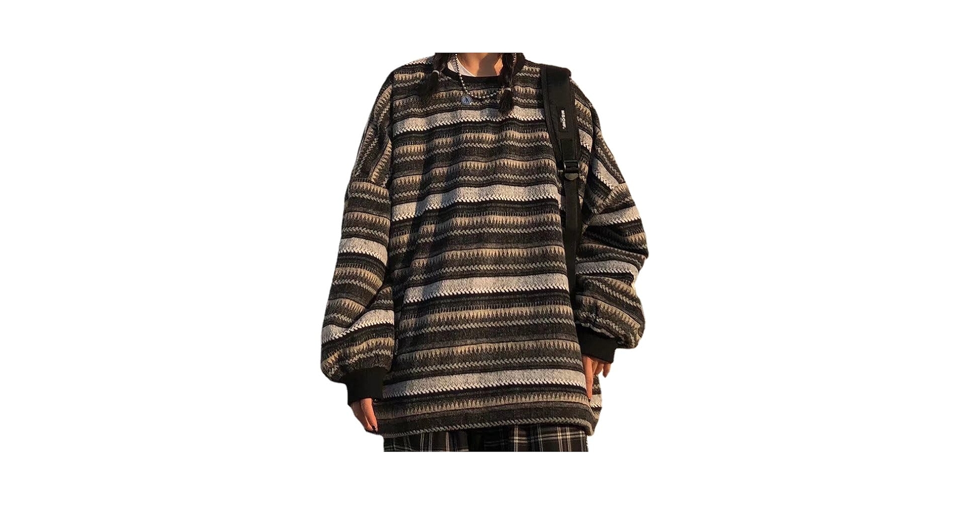 Amazon.com: Y2K Grunge Grandpa Sweater 90s Aesthetic Goth