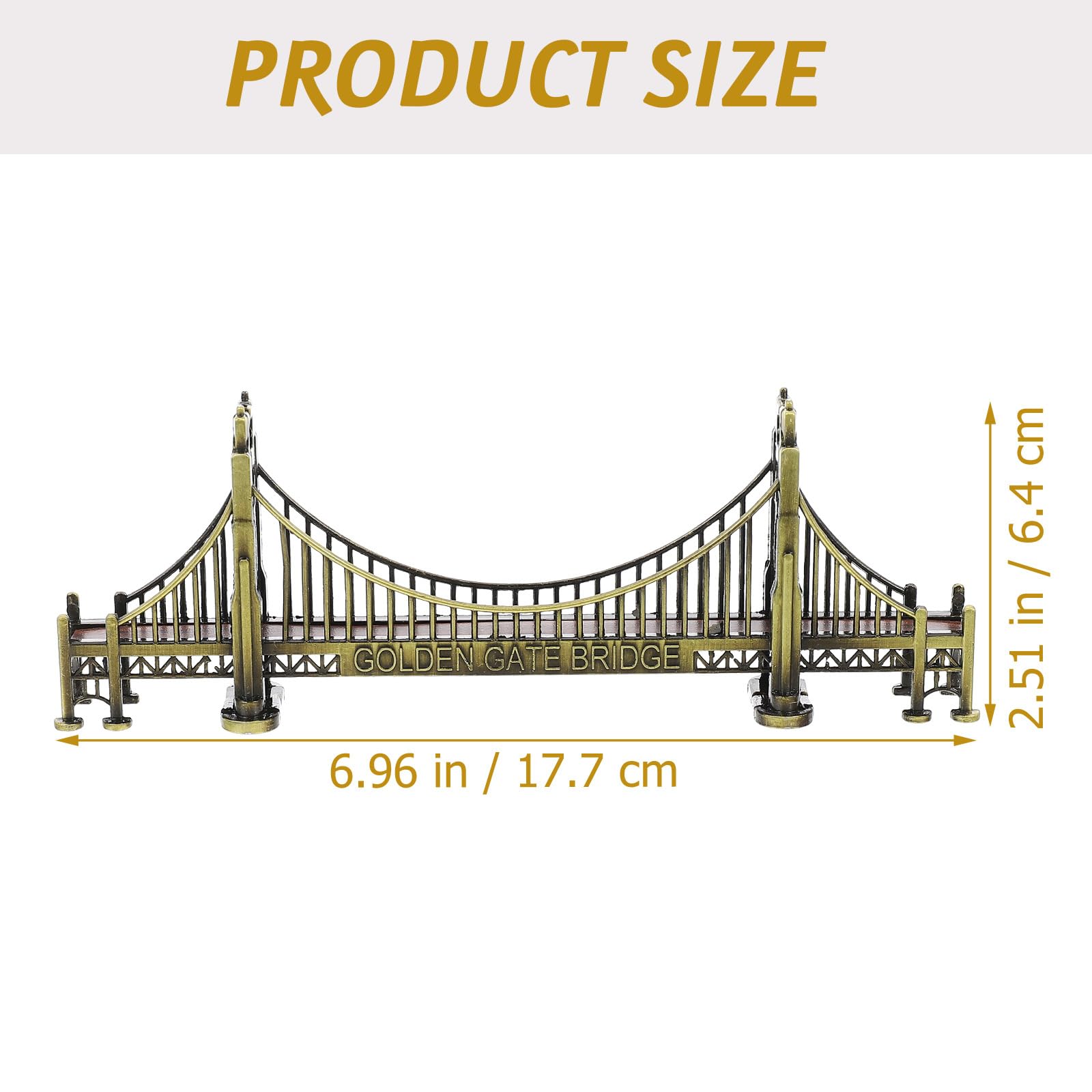 Garneck 2pcs Bridge Model Sculpture Vintage Decor for Home Office