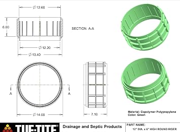 2X6 Tuf-Tite Septic Tank Riser