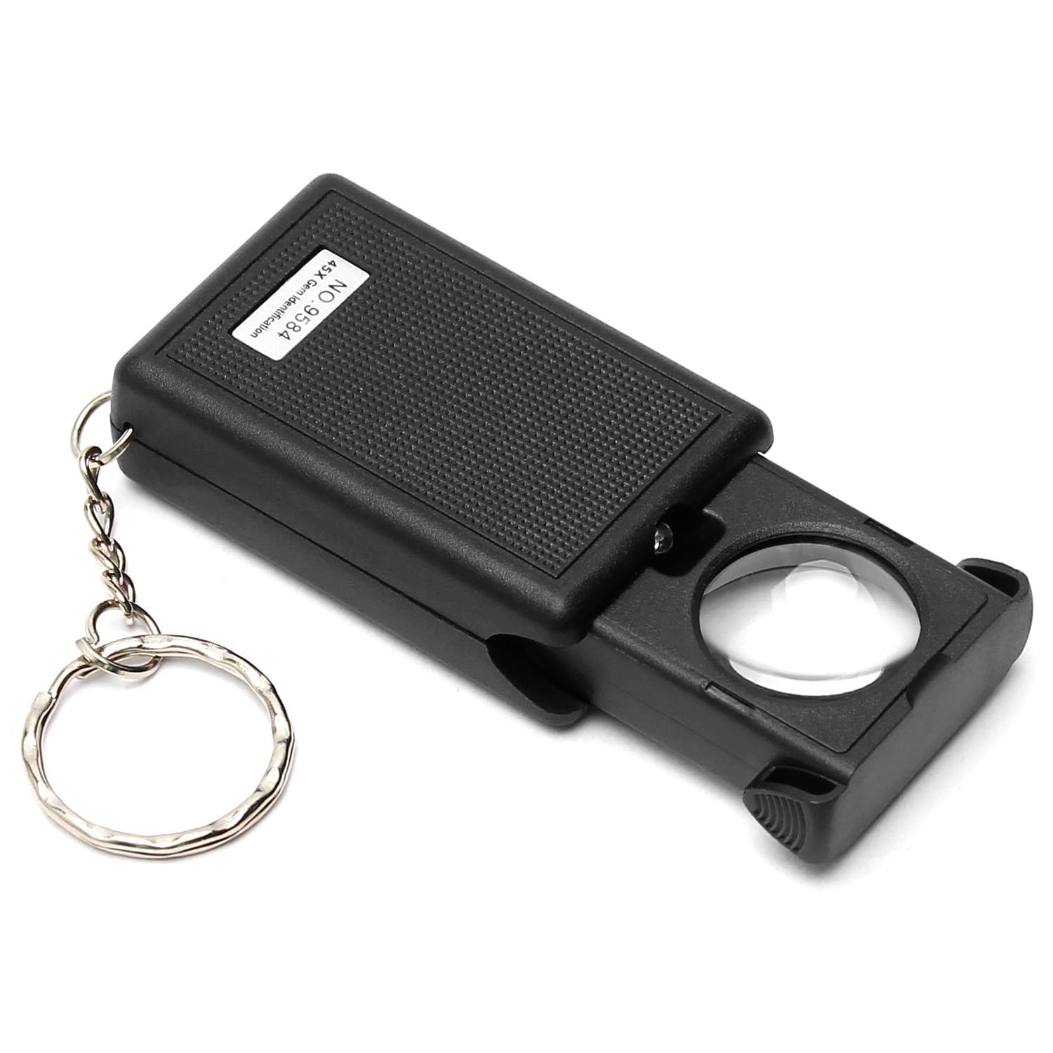 Othmro 1Pcs 45X Magnifying Glass with Light, Diameter 0.83inch Pull Type Eye Magnifier Loupe with LED Illuminated Light, Small Round Handheld Magnifier for Elderly People Students Learning Reading