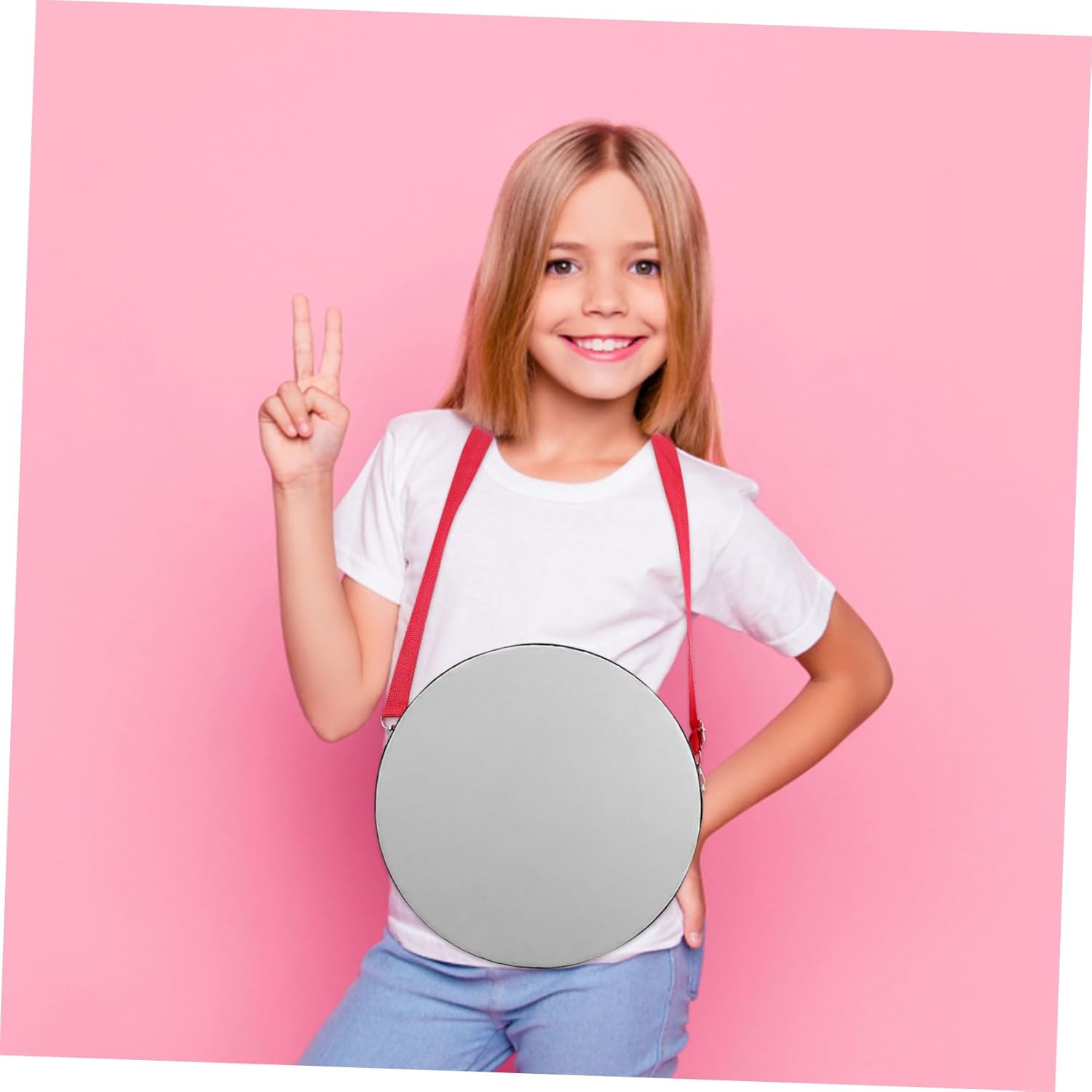 1 Set Red Handheld Snare Drum with Strap Musical Instrument for Preschool Music Education and Performances Enhances Sound Quality and Encourages Teamwork