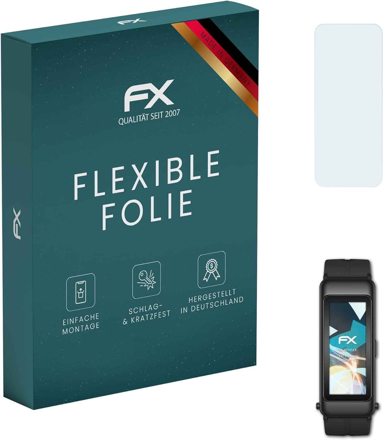 atFoliX Screen Protector compatible with Huawei TalkBand B6 Protector Film, ultra clear and flexible FX Screen Protection Film (3X)
