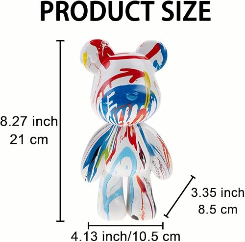 Miniatura 8 de Bandeja para llaves para escritorio de oficina, escultura decorativa de oso de animales, estatua de decoración del hogar, bandeja de almacenamiento