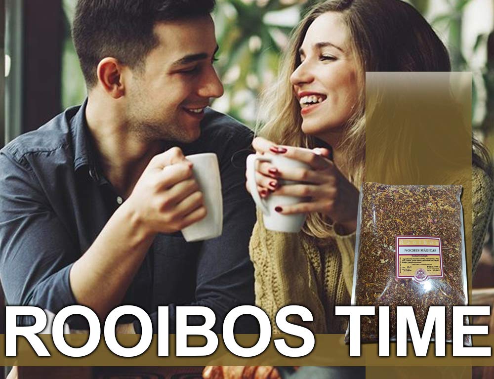 SABOREATE Y CAFE THE FLAVOUR SHOP Tè Rooibos Notti Magiche in Foglia Filo alla Rinfusa Infuso Naturale Dimagrante 1 Kg