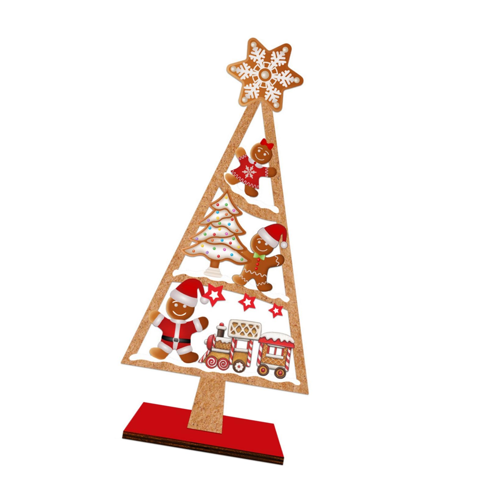 Limtula Natural Wood Christmas Tree Decoration Festival Accent Piece for Indoor Celebration and Parties Holiday Centerpiece Sustainable Festival Decoration