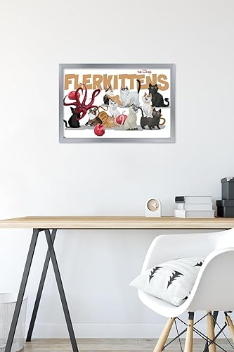 Miniatura 41 de Trends International Marvel The Marvels - Póster de pared de flerkittens, 34 pulgadas de largo x 22.4 pulgadas, versión enmarcada plateada Versión