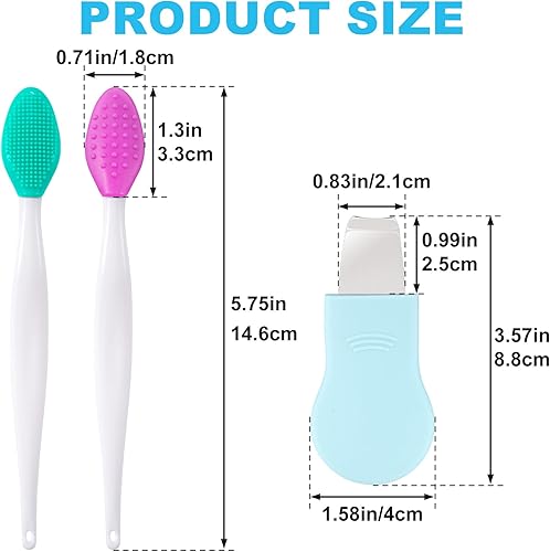 Miniatura 2 de 3 cepillos de limpieza de poros, limpiador de poros de silicona para la nariz, removedor de puntos negros de nariz, cepillo de limpieza profunda