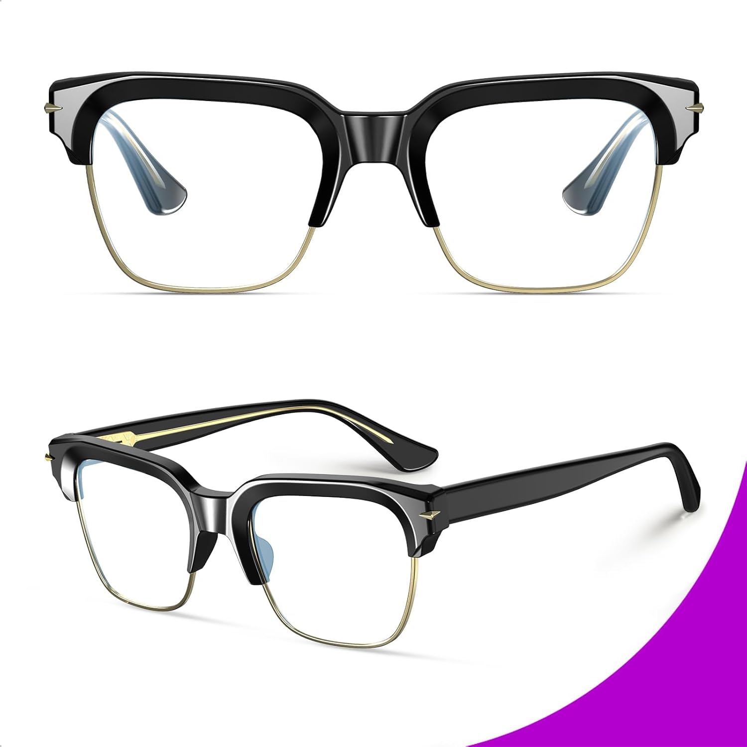 VISOONE Light Weight TR90 Blue Light Blocking Glasses Frame Vision Protector Men Women ELBERT - Image 5