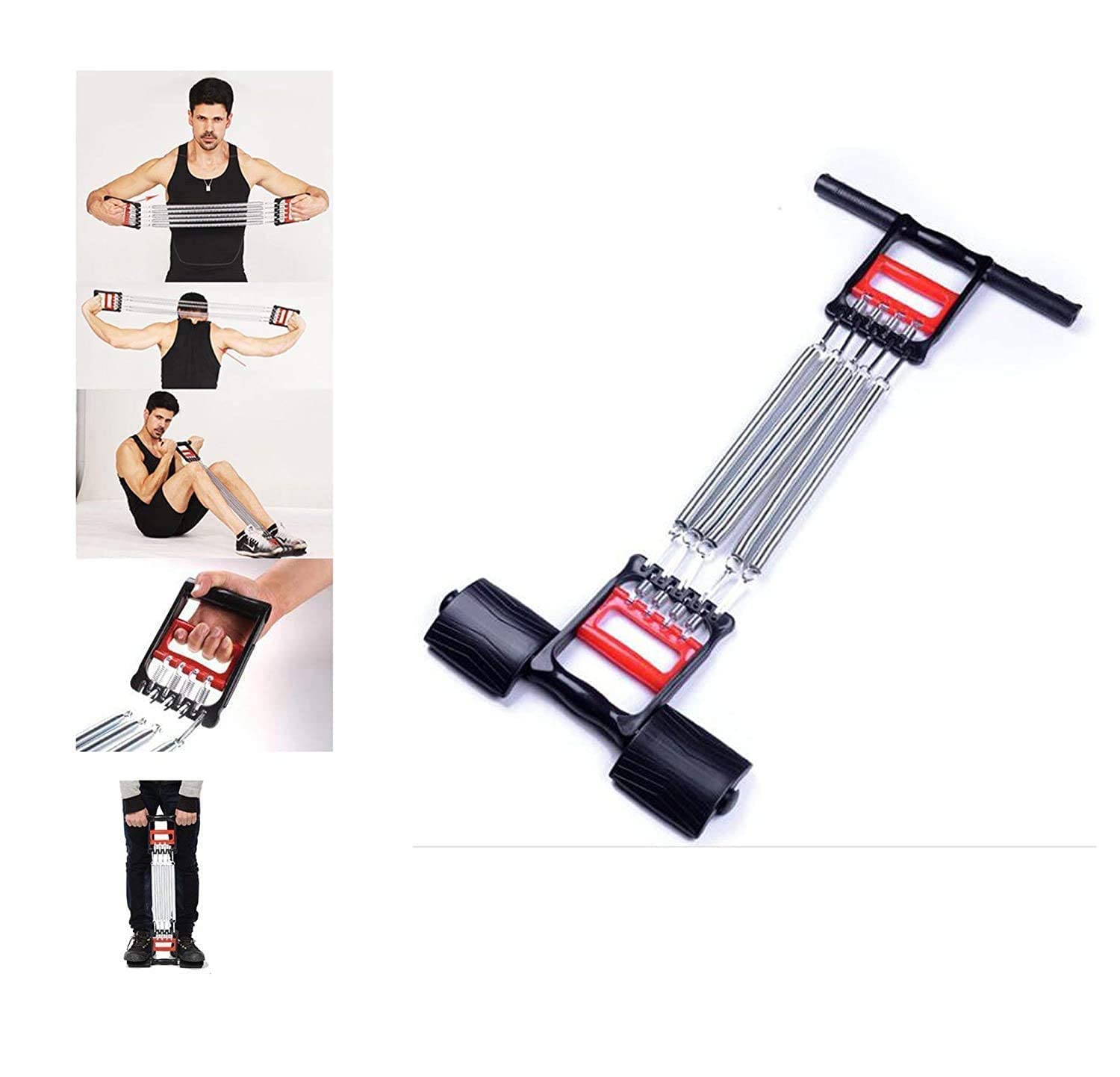 ORBITORA 3 in 1 Multi Usage 5 Detachable Chest Pull Chest Expander Pull-up Bars Spring Exerciser Elastic Sit Up Pull Rope Home Fitness Equipment 1