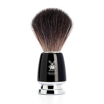 MUHLE RYTMO Black Fiber Luxury Shaving Brush - Perfect with Soaps and Creams