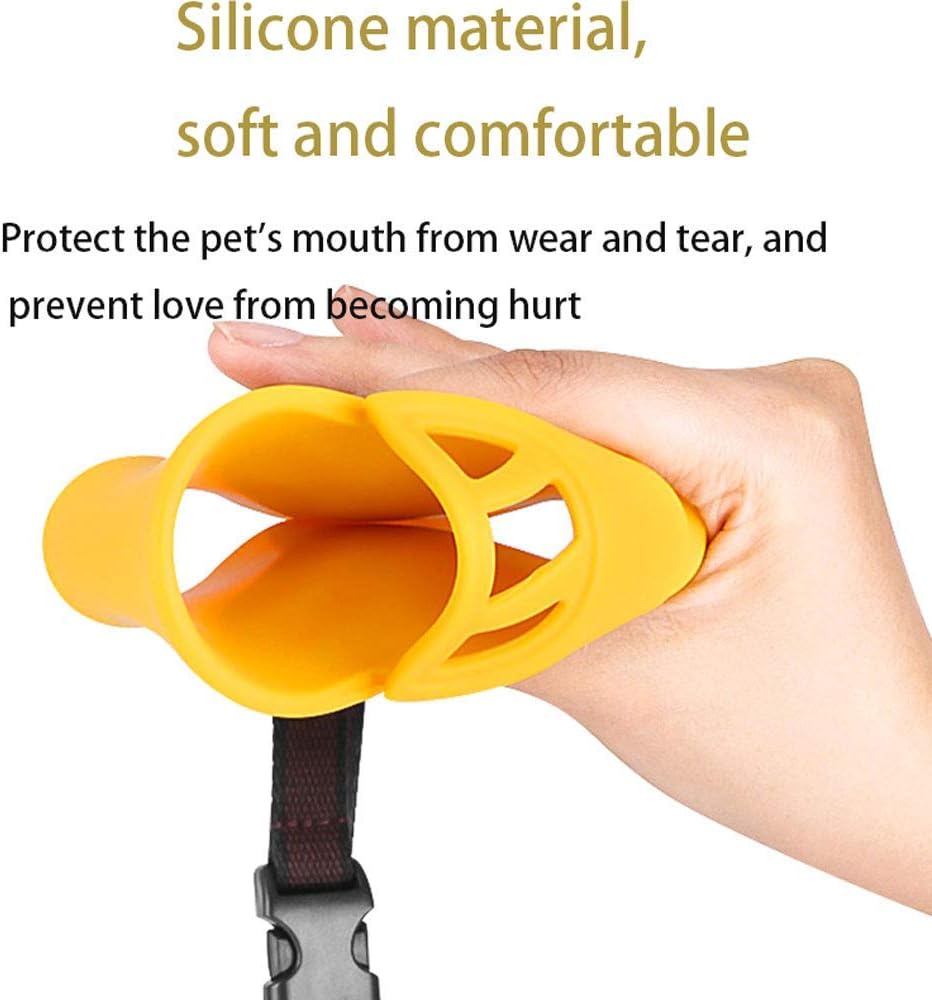 Dog Training Muzzle, Dog Mouth Guard: Protect & Control Barking, Chewing, and Eating with Breathable Silicone Muzzle