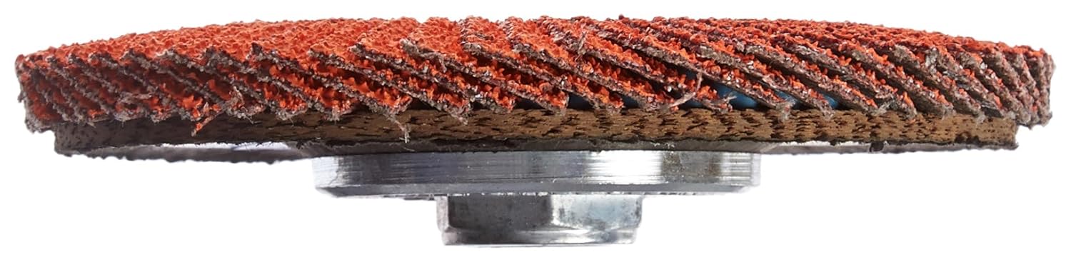 Norton Blaze R980P Abrasive Flap Disc, Type 29, Threaded Hole, Fiberglass Backing, Ceramic Aluminum Oxide, 4-1/2" Dia., 36 Grit (Pack of 10)