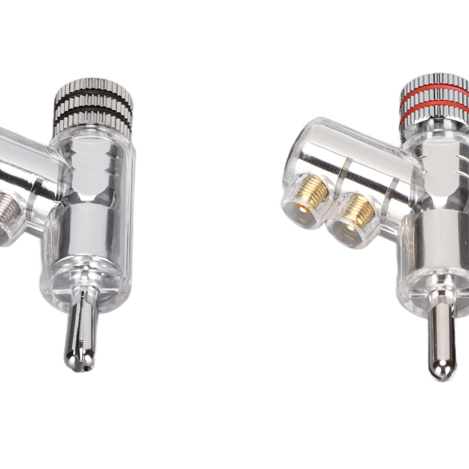Wakects Locking Banana Connectors, Rhodium Plated 4-Pack
