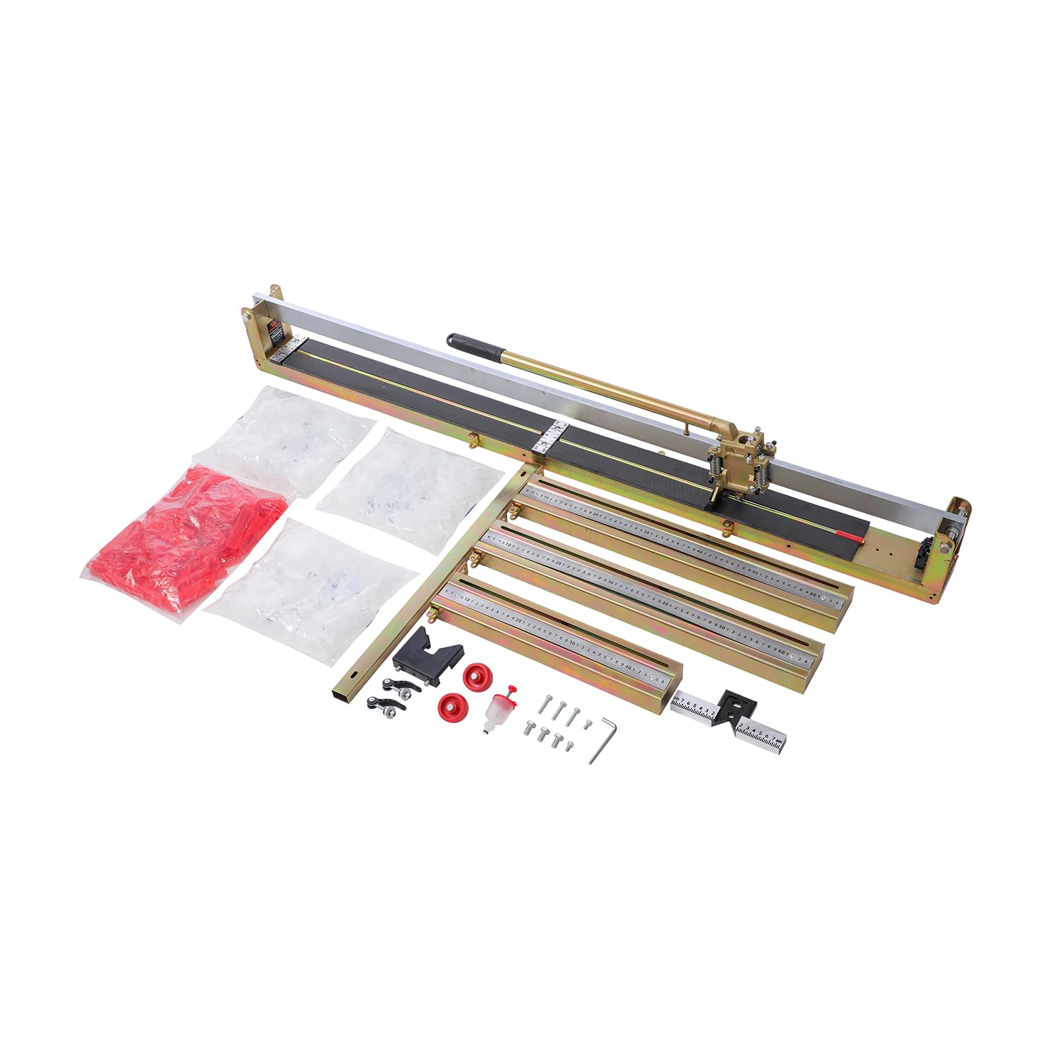 Cortador manual de azulejos 1200 mm Base sólida de alta resistencia guiada por láser de alta precisión con ruedas para máquina de corte de azulejos y paredes de cerámica y porcelana TOPWAY 347740