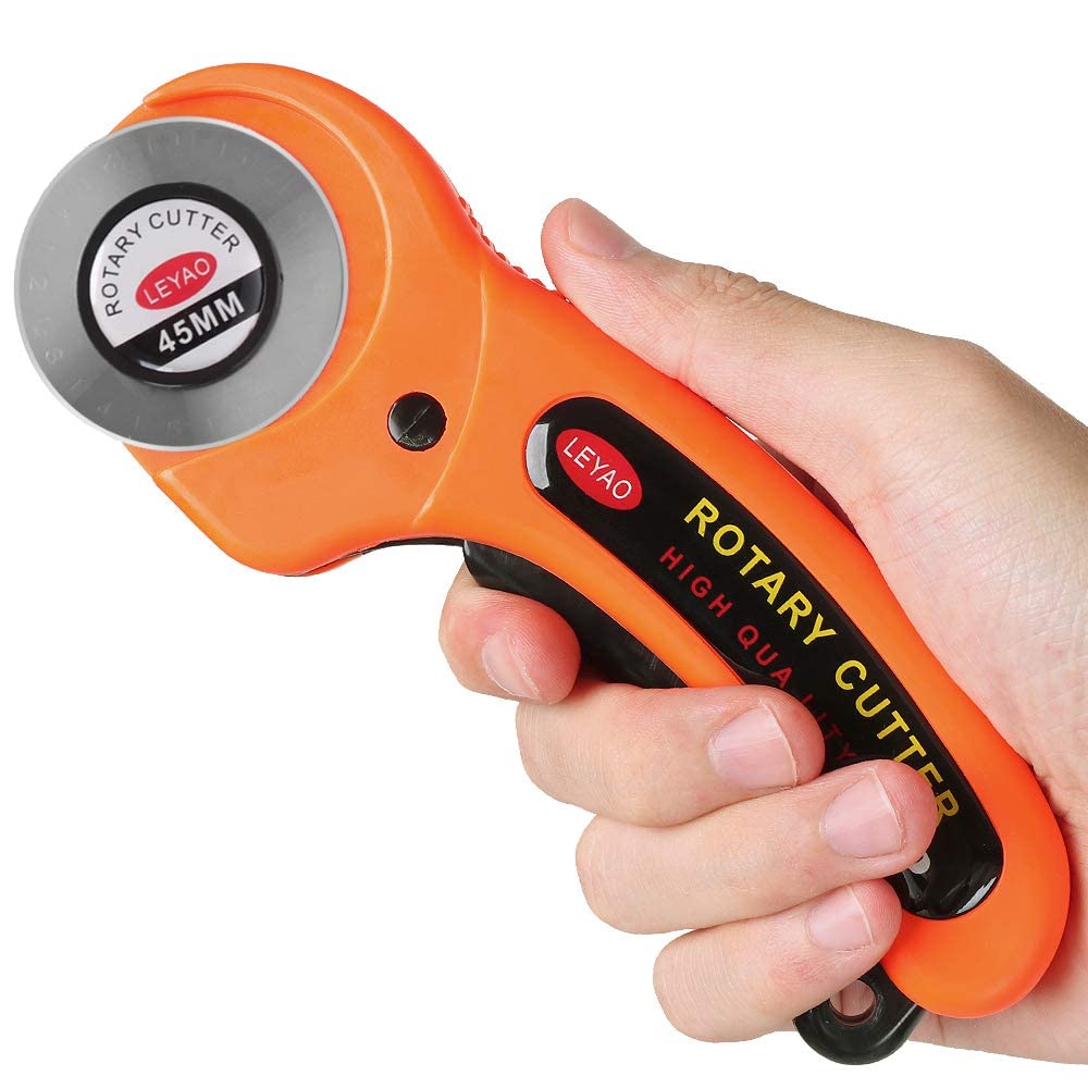kp2 KP2® Rotary Cutter Blades 45mm Round Quilting Ergonomic Sewing Cutting Tool with Safety Lock for Precise Cutting Fabric/Paper/Cloth/Leather-picture-12