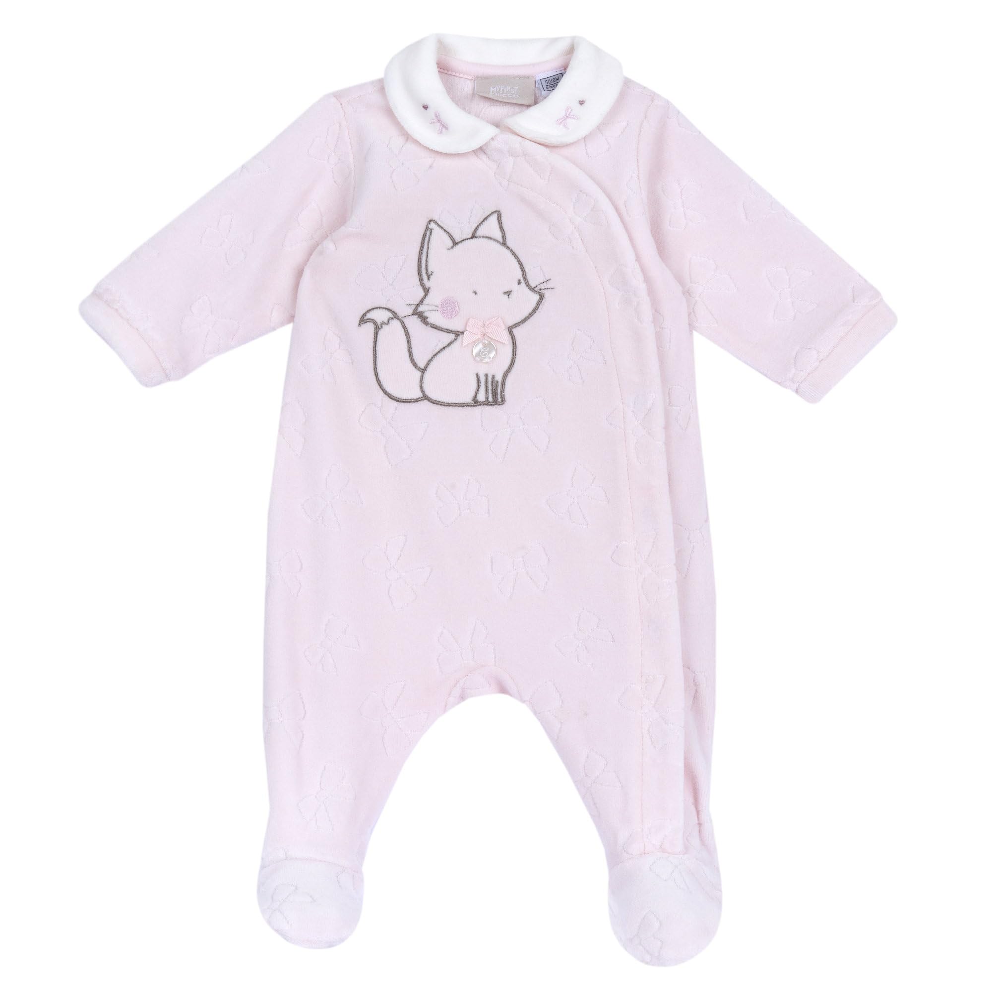 Chicco, Tutina Neonata in Calda e Morbida Ciniglia, con Comoda Apertura Frontale, Ideale per l'Inverno, Abbigliamento Bambina 0-24 Mesi, Designed in Italy