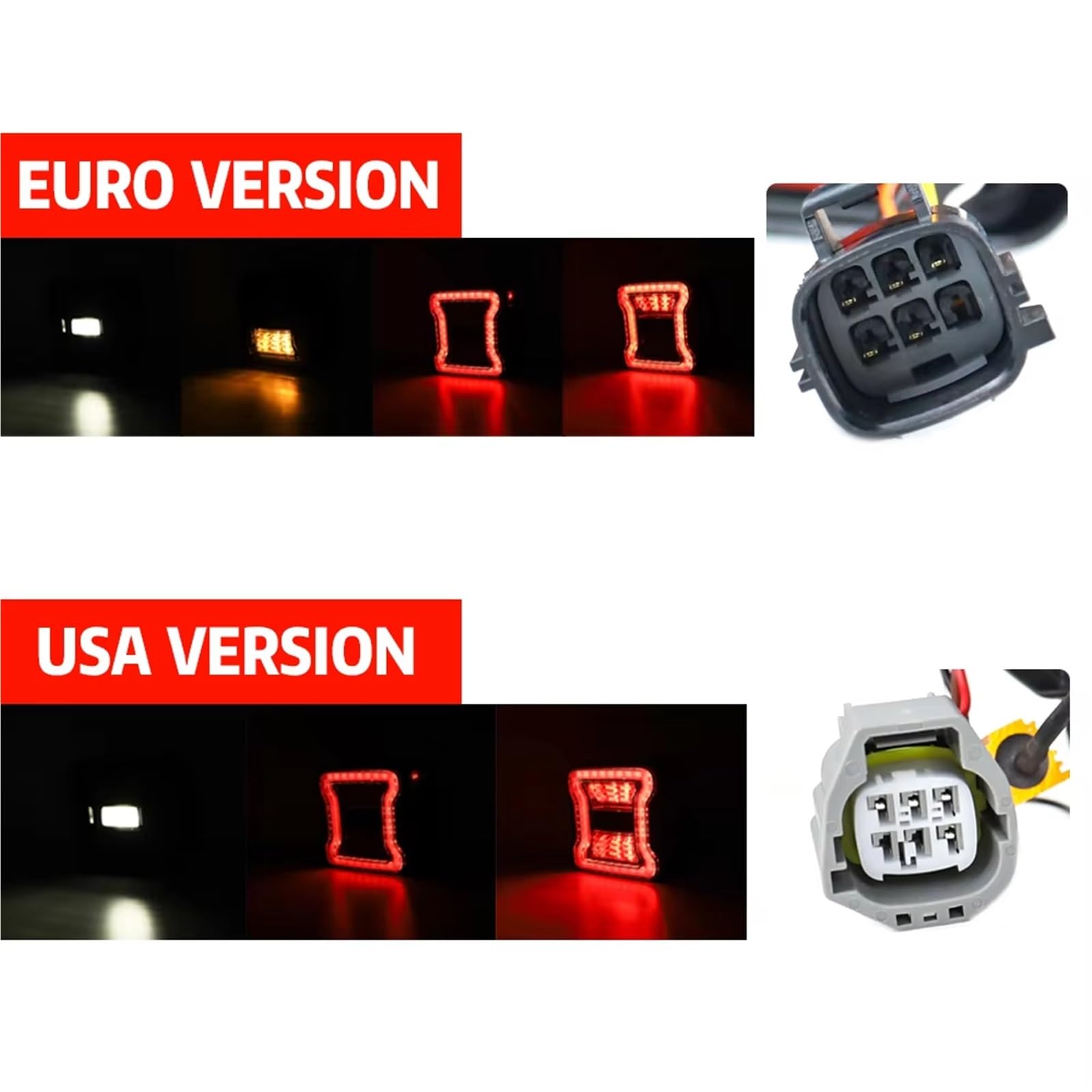 Fari Posteriori Auto Per Jeep Per Wrangler JK 2007-2017 Auto Luce Di Freno Di Retromarcia Indicatori Di Direzione Lampada Luci Di Marcia 2x Luci Di Coda Posteriori A LED Fanali Posteriore(Black Euro V