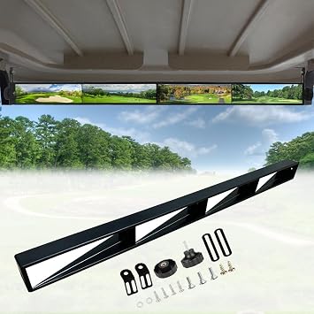 Golf Cart Mirror,Universal 4 Panel Mirror fits Golf Carts EZGO, Club CAR ,YamahaRear View Mirror