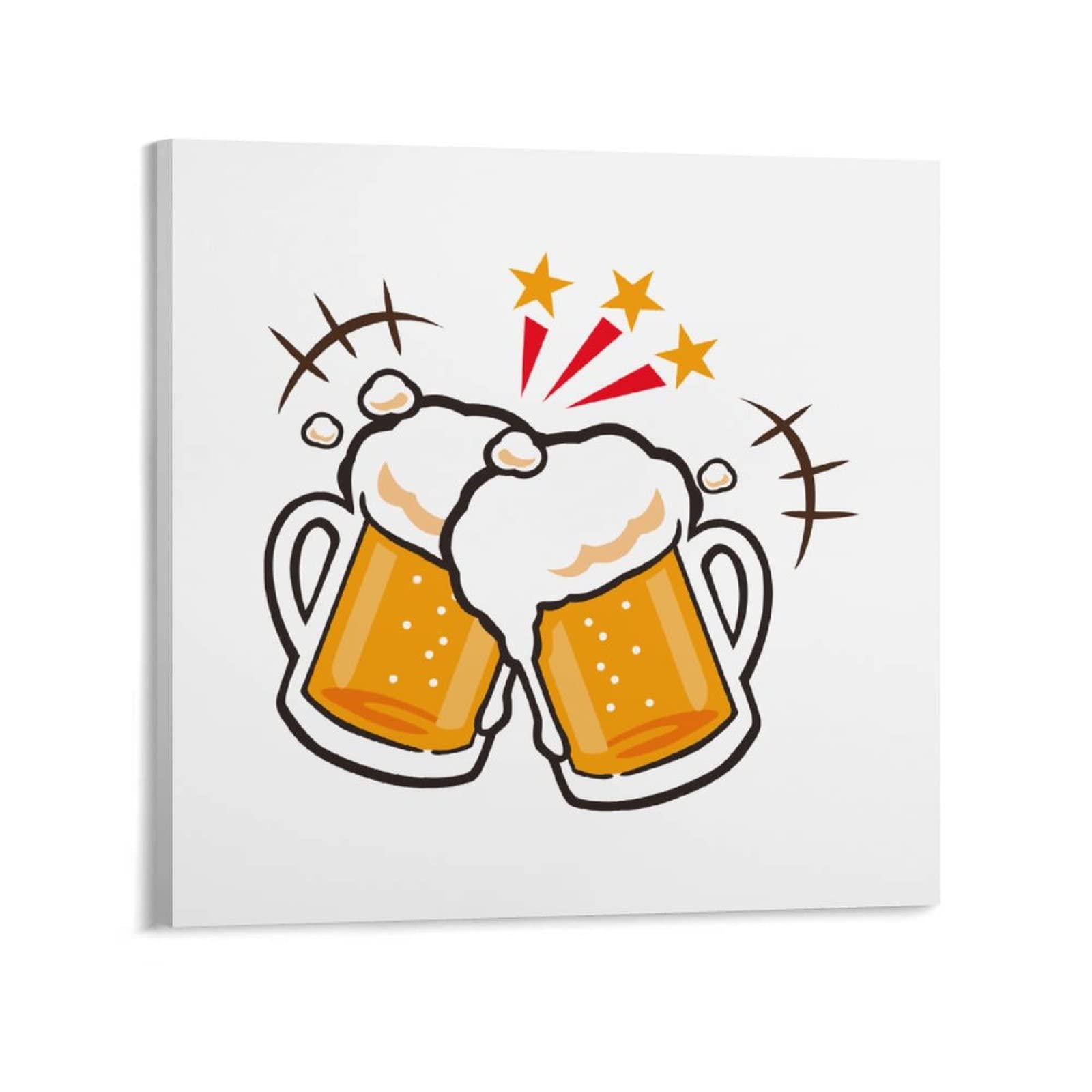 Amazon.co.jp: アートパネル 装飾画 ビール 乾杯 イラスト アート