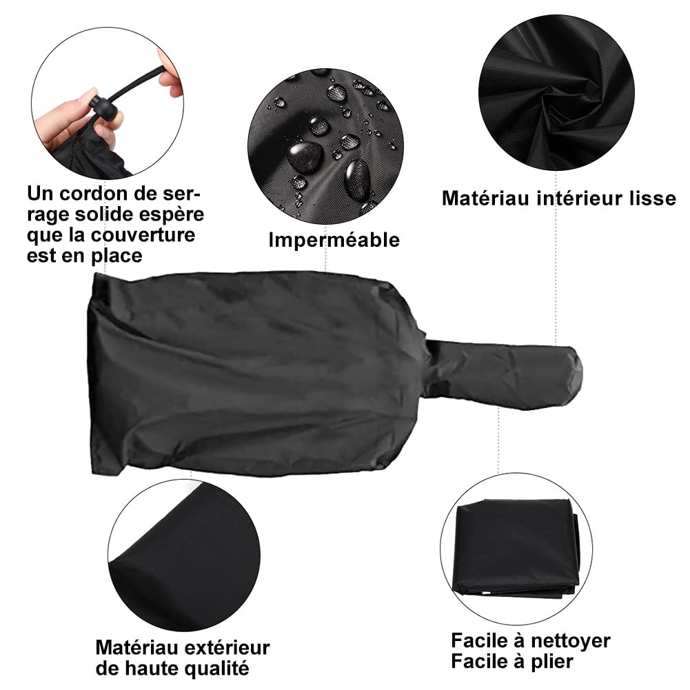 Housse de Protection imperméable pour Four à pizza 170x65x55 cm résistant Pluie Poussière