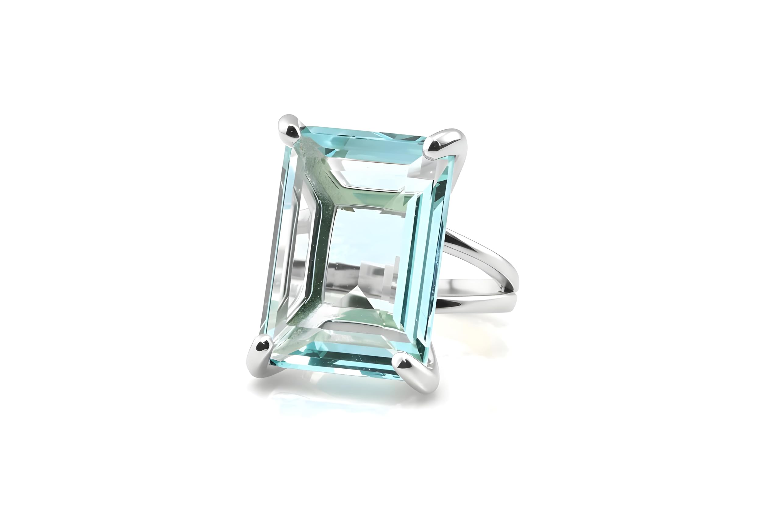 Anillo de Topacio Azul Anémona - Joyas Hechas a Mano con Piedras de Nacimiento - Anillos de Oro Personalizados para Mujeres - Regalos de Joyería Personalizados para Cumpleaños Aniversario de Bodas