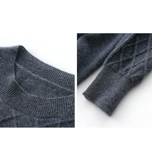 Feer Men's Wool Sweater Autumn Winter Casual Big Yards Sweater Youth Pullover Shirt Business Knitting Bottoming Shirt (Color : D, Size : L Code) #TOP4