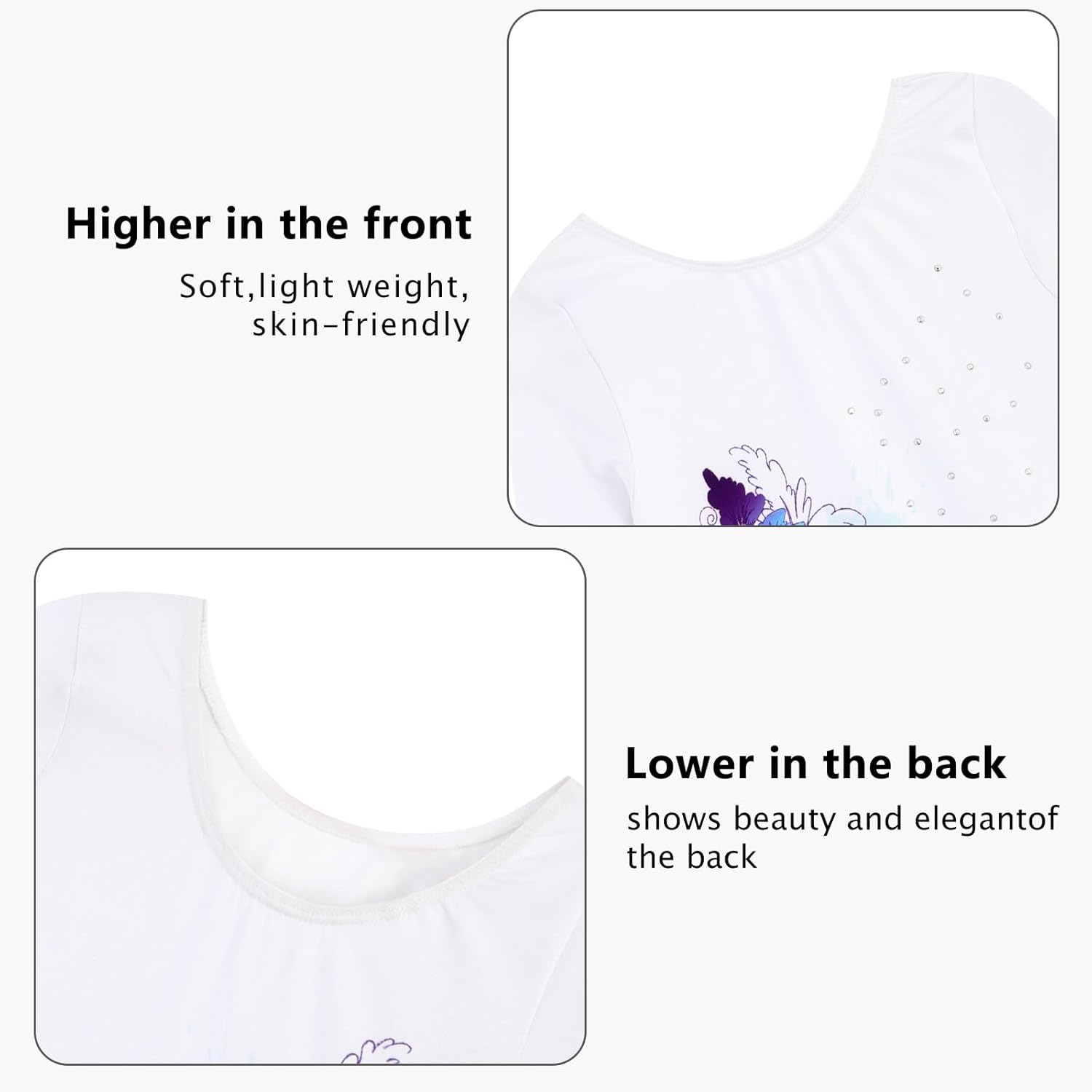 Long Sleeve Gymnastics Leotards for Girls Sparkly Rainbow Colorful Dancewear Gymnastics Outfits for Girls 2-10 Years - Image 5