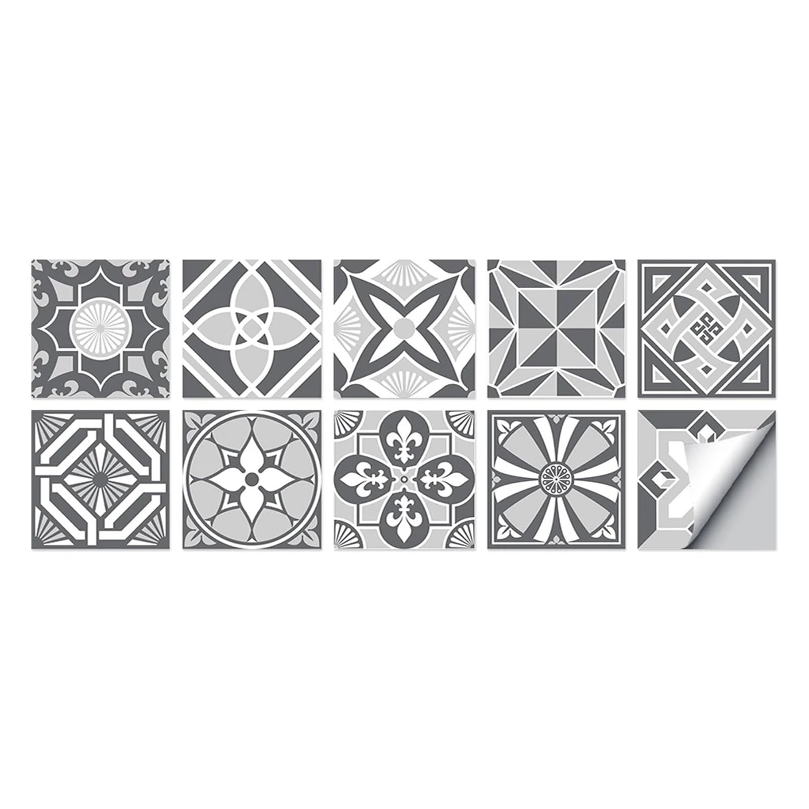 Wall Tile Sticker Tile Stickers 20x20 Self-Adhesive Wall Decals Peel and Stick(Color10,Size2)