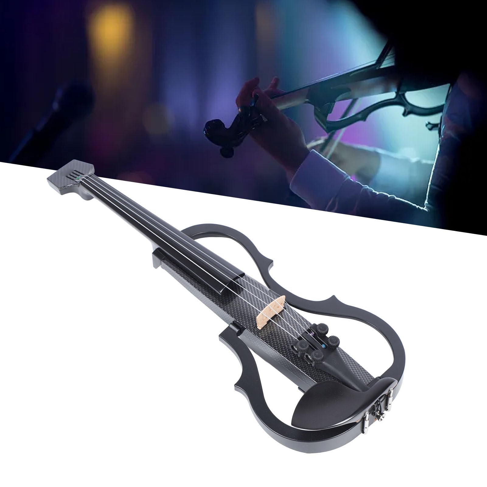 Generic Violino Elettrico Professionale Compatto Silenzioso 4/4 con Pickup Dal Suono Chiaro per Musicisti Adulti e Adolescenti (Tipo 2)