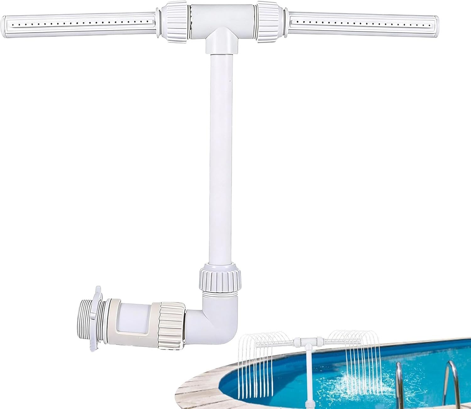 Swimming Pool Waterfall,Double-Spray Landscaping Accessories - Pool Sprinkler Fountain,for Garden, Backyard, Patio, Courtyard, Farmhouse, Water Park, Men, Women, Family, Friends