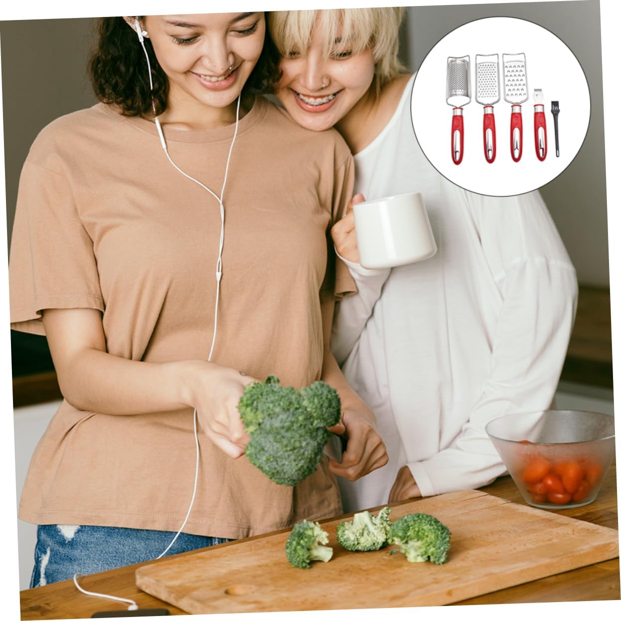5 Piece Handheld Grater Set for Cheese and Vegetables