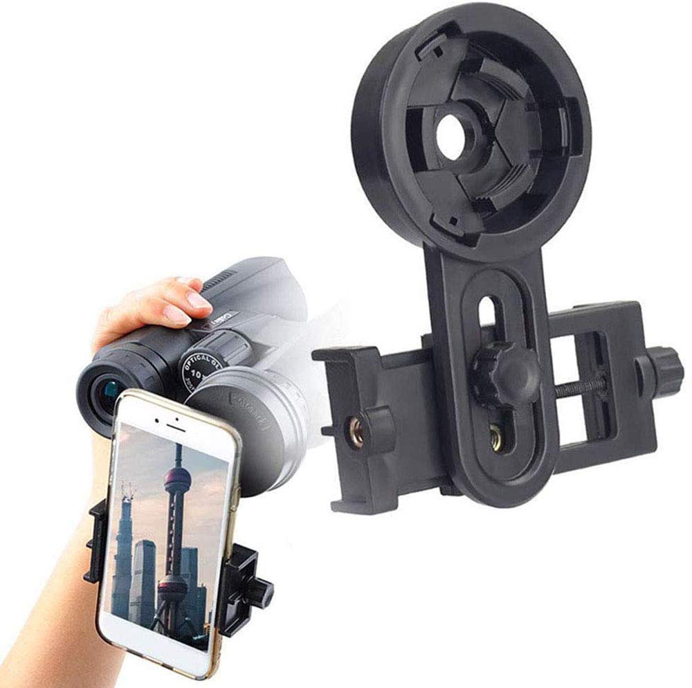 Supporto Universale Per Telescopio A Smartphone | Adattatore Per Oculari Da 26.4 A 46.4mm | Compatibile Con Binocoli E Cannocchiali | Materiale In ABS Morbido - 2
