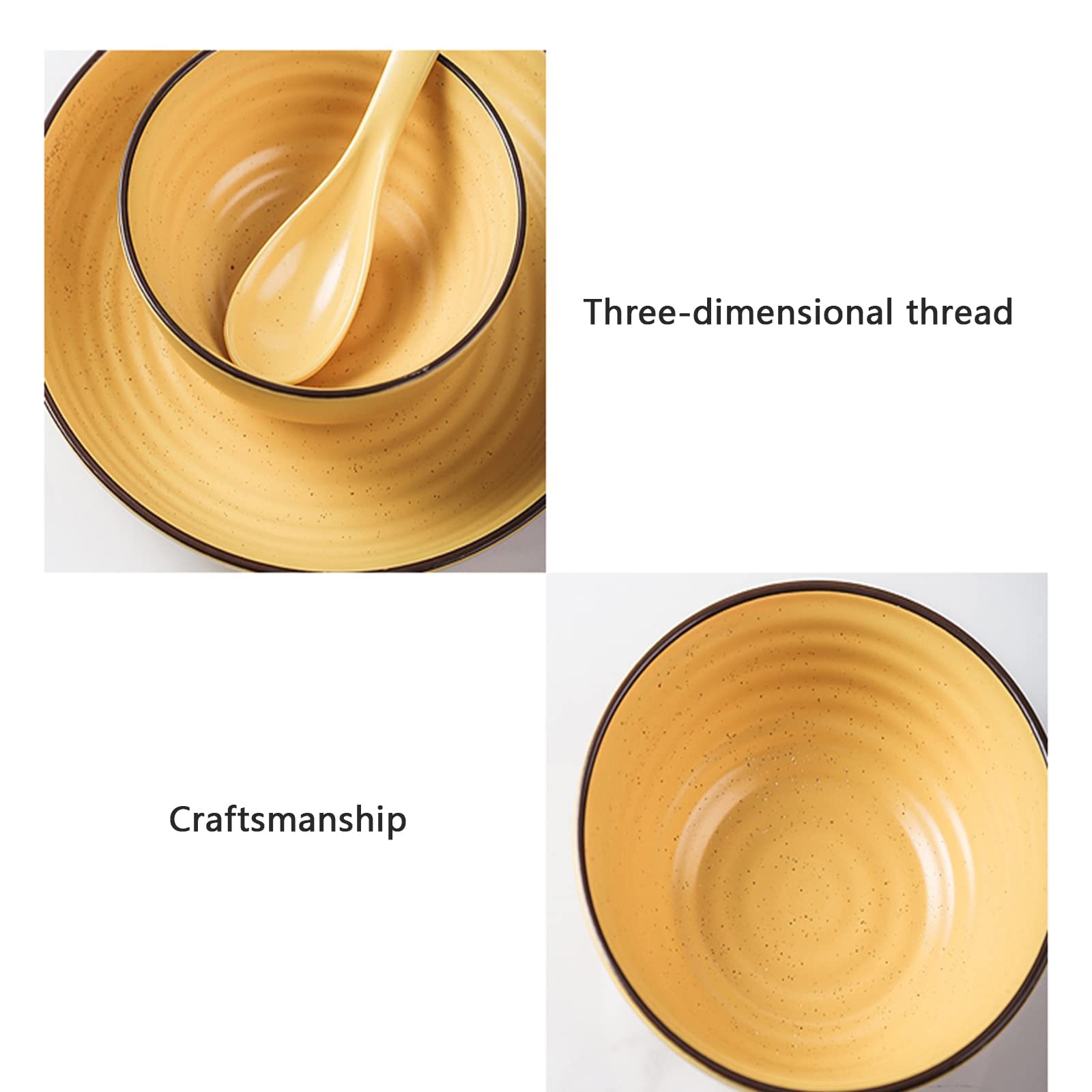 Set di Combinazione in Porcellana Set di stoviglie in Ceramica Set di stoviglie da Cucina Set di Piatti in Porcellana Servizio da 22 Pezzi per 4 Set di Piatti d