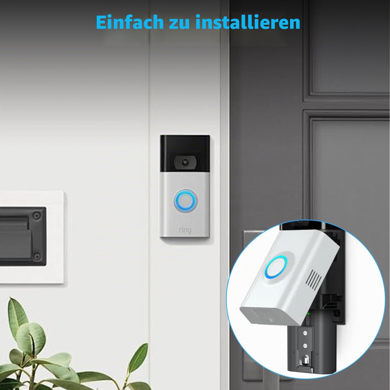 Akku Kompatibel mit Ring Kameras, 7200mAh 3,65 V Lithium-Ionen Batterie mit Ladestation für Ring Doorbell 2/3/3+/4, Stick Up Cam(2. und 3. Gen) und Spotlight Cam