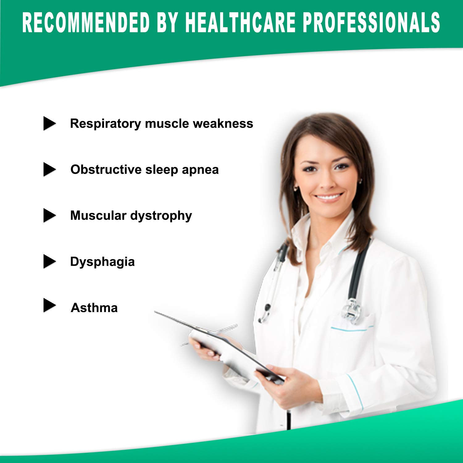 Mucus Clearance & Lung Expansion Device, Natural Breathing Device to Improve Lung Capacity