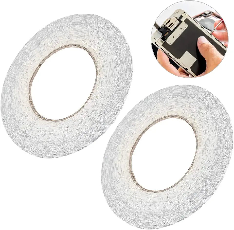 Estink Fita Dupla Face Forte 2mm 3mm 5mm Fitas Adesivas para Reparo de Tela de Telefone Com Revestimento Acrílico Em Tecido Não Trançado Resistente a Alta Temperatura (dupla face branca 3mm)