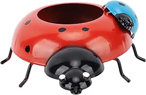 Ladybug Flower Pot Metal Garden Decor Adorable Ladybug Shaped Iron ...